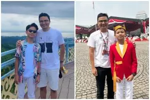 Sekolah dibiayai manajer usai Rp10 M ludes gegara keluarga, ini 9 potret akrab Farel dan Rais Simpson