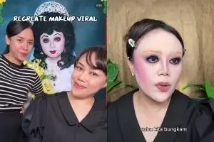 Recreate riasan pengantin tahun 2013, transformasi makeup MUA ini hasilnya mirip pol bak copy-paste