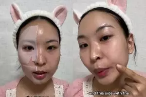 Lebih ampuh dibandingkan sheet mask kolagen, wanita ini gunakan 1 bahan dapur untuk kencangkan kulit
