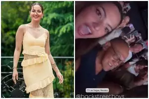 9 Potret Nia Ramadhani ngonser Backstreet Boys di Las Vegas, tak canggung meski ditemani ayah mertua