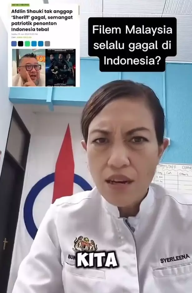 Syerleena Rashid kecewa film Malaysia tak laris © TikTok Syerleena Rashid kecewa film Malaysia tak laris © TikTok