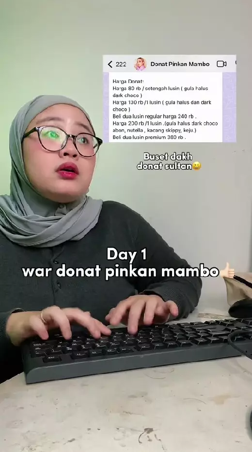 wanita ini ikut war donat viral Pinkan Mambo © TikTok wanita ini ikut war donat viral Pinkan Mambo © TikTok