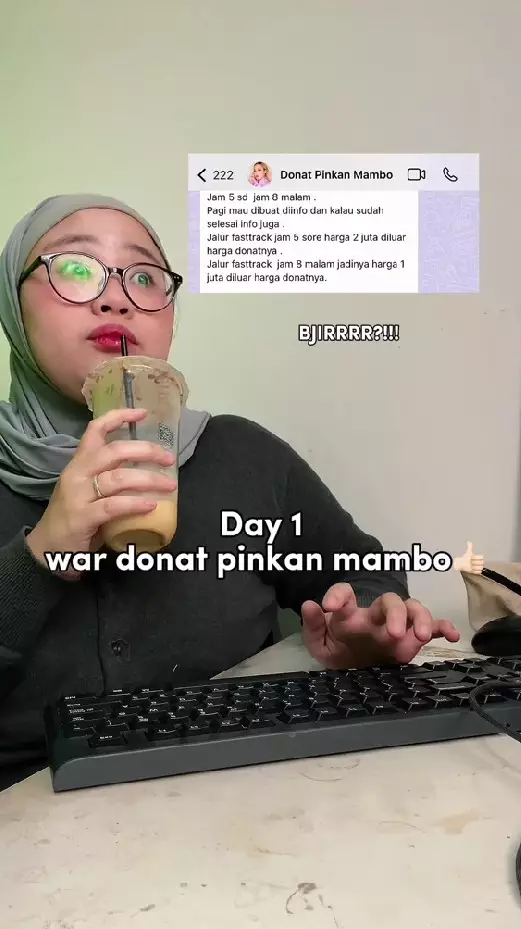 wanita ini ikut war donat viral Pinkan Mambo © TikTok wanita ini ikut war donat viral Pinkan Mambo © TikTok