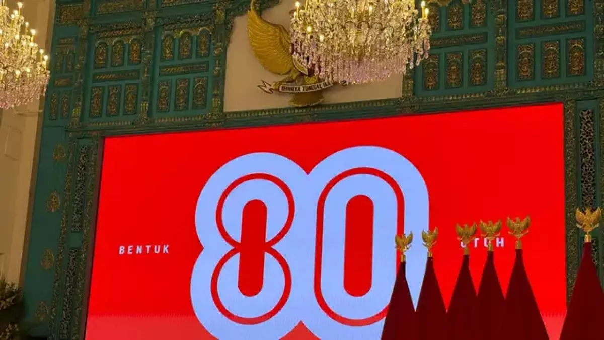 Prabowo luncurkan logo dan tema HUT ke-80 RI apa arti desain angka 8 dan 0 tak terputus?