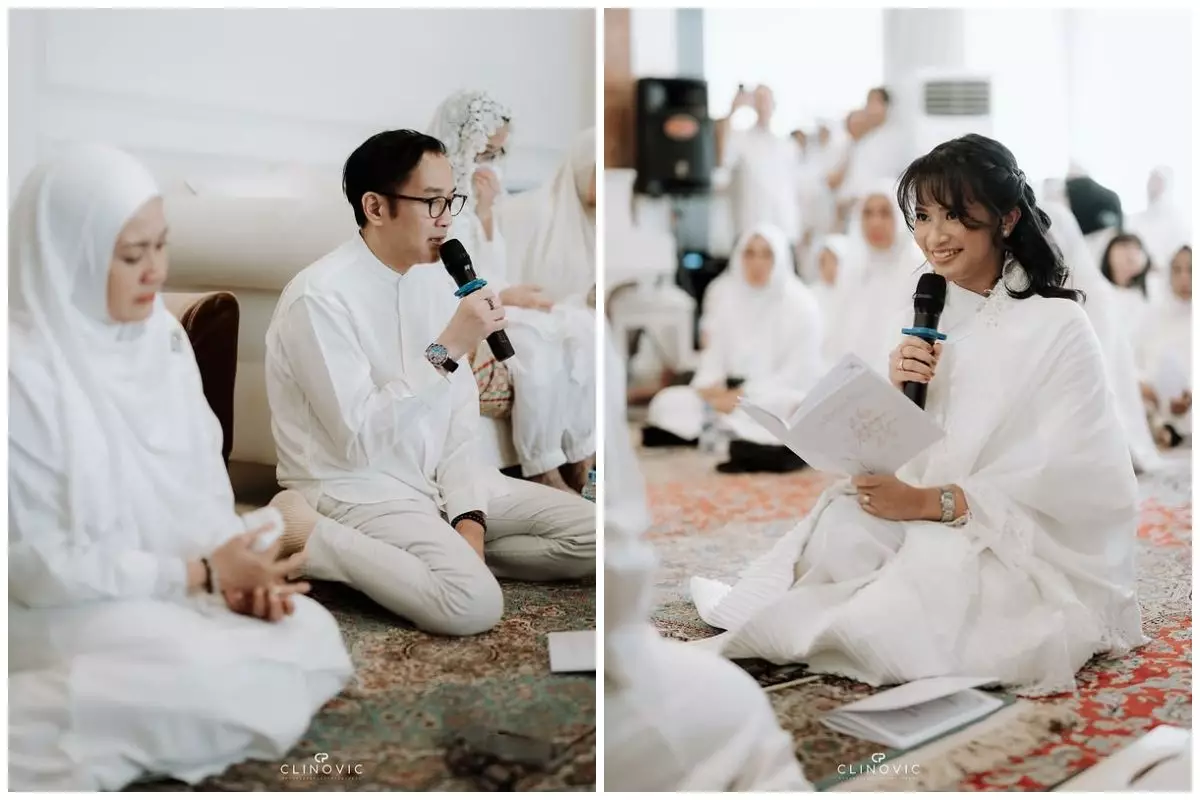11 Potret Ikke Nurjanah gelar pengajian pernikahan Adira Kania, penuh kedamaian didampingi Aldi Bragi