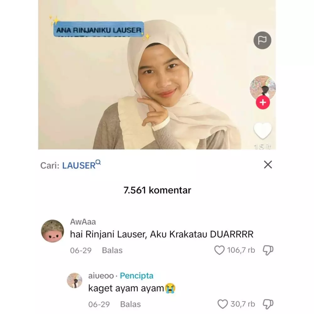 komentar ngik ngik © 2025 Instagram