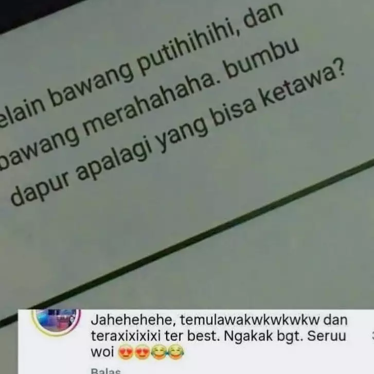 Jokes receh warganet di kolom komentar nggak ada matinya, ini 8 potretnya yang bikin ketawa ngik-ngik