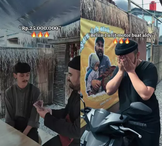 Kisah pemuda yatim piatu nasibnya beruntung usai viral © TikTok Kisah pemuda yatim piatu nasibnya beruntung usai viral © TikTok