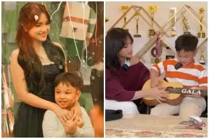 7 Potret Fuji unboxing kado ultah Gala dari keluarga Doddy Sudrajat, reaksi hangatnya bikin salut