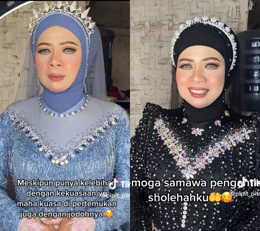 makeup pengantin usia 48 tahun jadi ABG © TikTok/@pipit_pitriani24 makeup pengantin usia 48 tahun jadi ABG © TikTok/@pipit_pitriani24