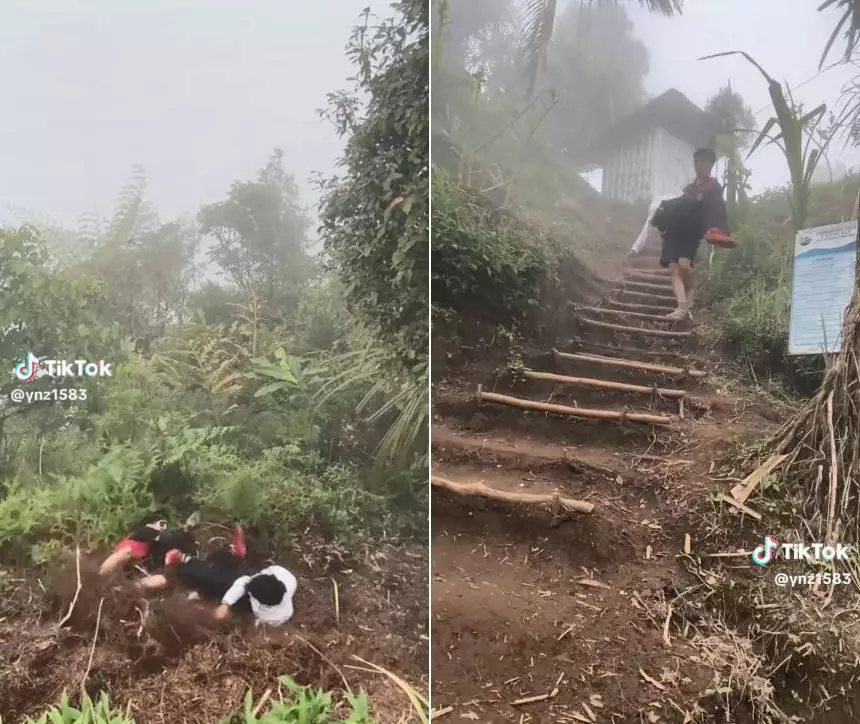 aksi kocak pendaki gunung © 2025 berbagai sumber