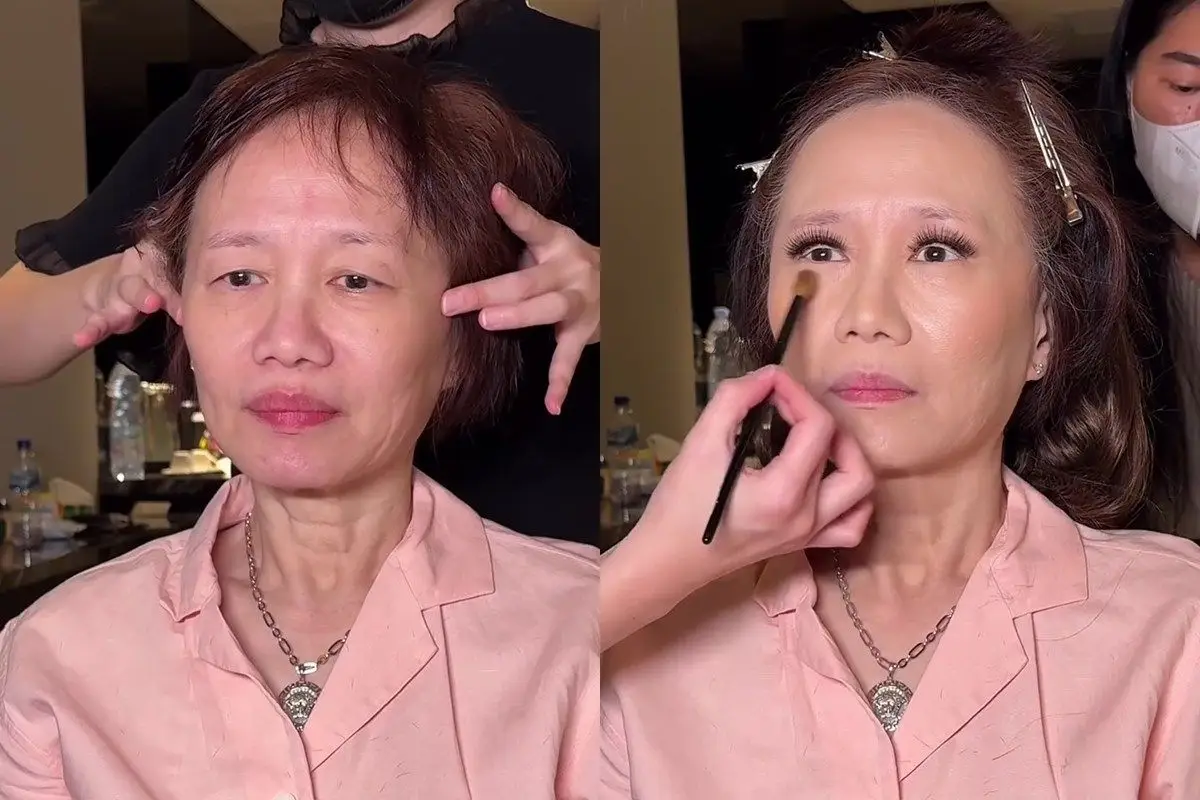 Makeup simpel natural, transformasi wanita paruh baya usai dirias MUA, bikin pangling bak beda orang