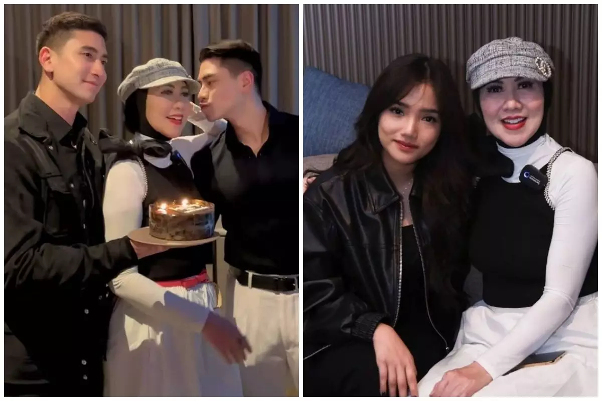 9 Potret Venna Melinda ultah ke-53, keakraban Fuji dengan keluarga Verrell Bramasta bikin fans baper