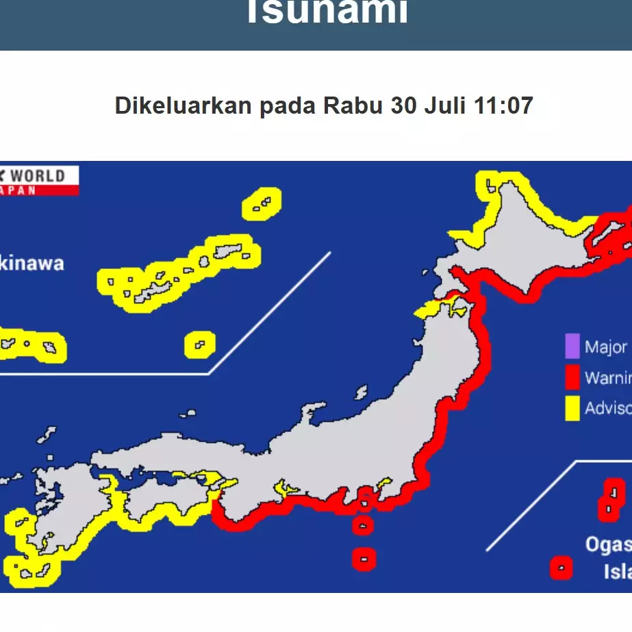 Cara kerja peringatan dini tsunami Jepang, bisa deteksi bencana 10-20 detik sebelum datang