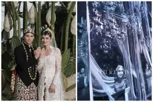 8 Potret detail dekorasi resepsi Luna Maya dan Maxime Bouttier di Jakarta, unik dengan hiasan bulan