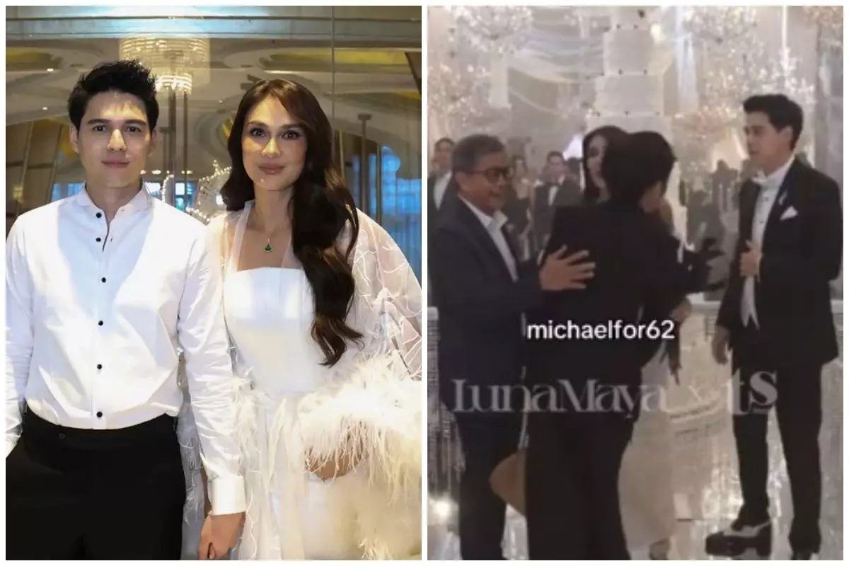 7 Potret Rocky Gerung kondangan di resepsi Luna Maya - Maxime, cewek yang digandengnya bikin penasaran