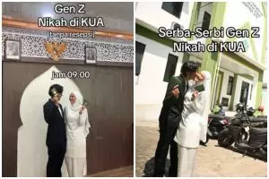 Pasangan Gen Z ini pilih nikah di KUA tanpa resepsi, habis sah tancap gas ngopi santai di cafe