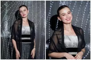 9 Potret Kimberly Ryder tampil elegan di acara resepsi Luna Maya pakai dress vintage, ada sejarahnya