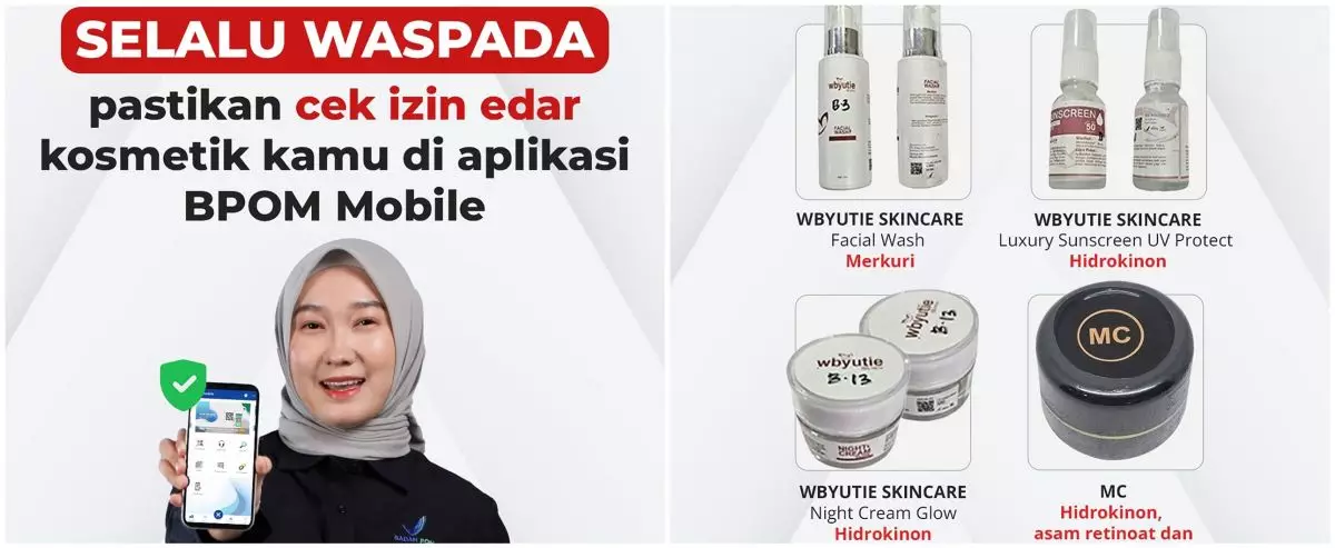 BPOM cabut izin edar 34 kosmetik berbahaya, salah satunya cream MC milik Shella Saukia