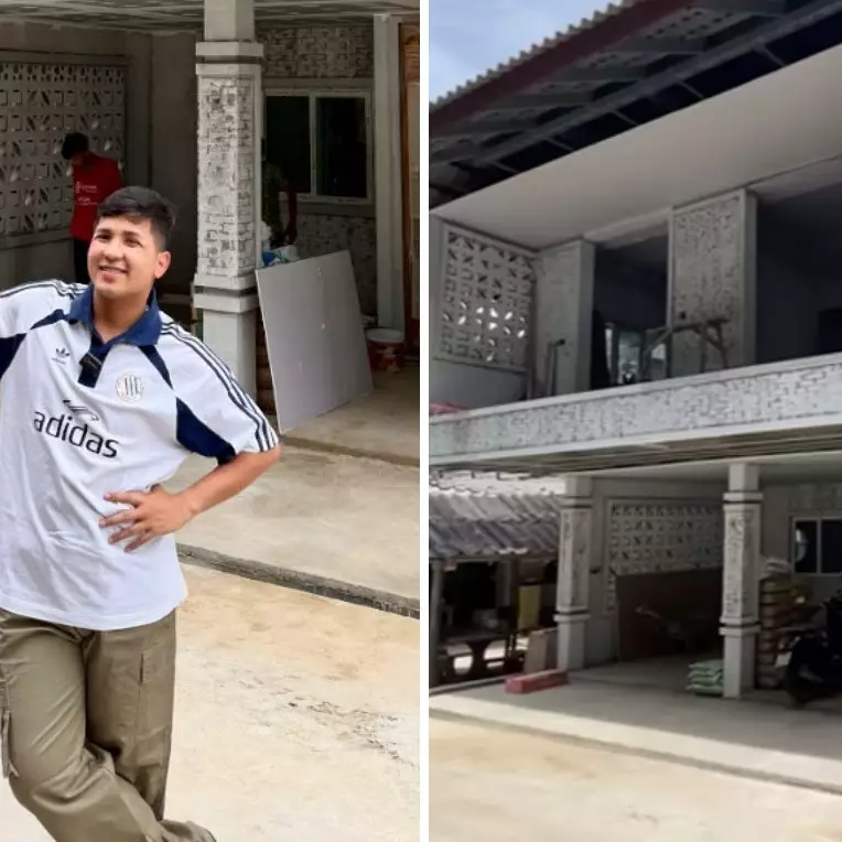 Tak cuma beli kebun karet 1 hektar, Jirayut juga bangun rumah megah di kampung, ini 9 potretnya