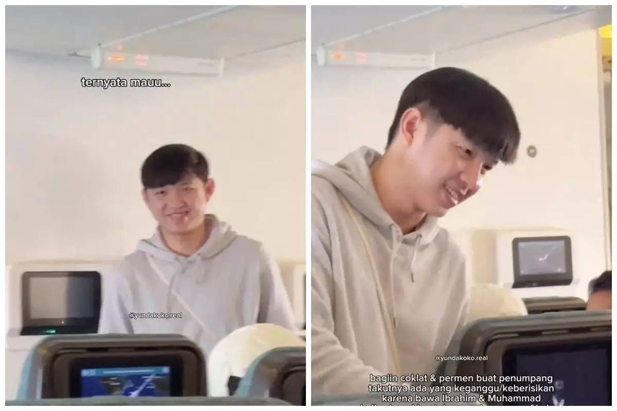 Khawatir bayinya rewel di pesawat, Ustaz Dennis Lim bagikan cokelat dan pesan menyentuh ke penumpang