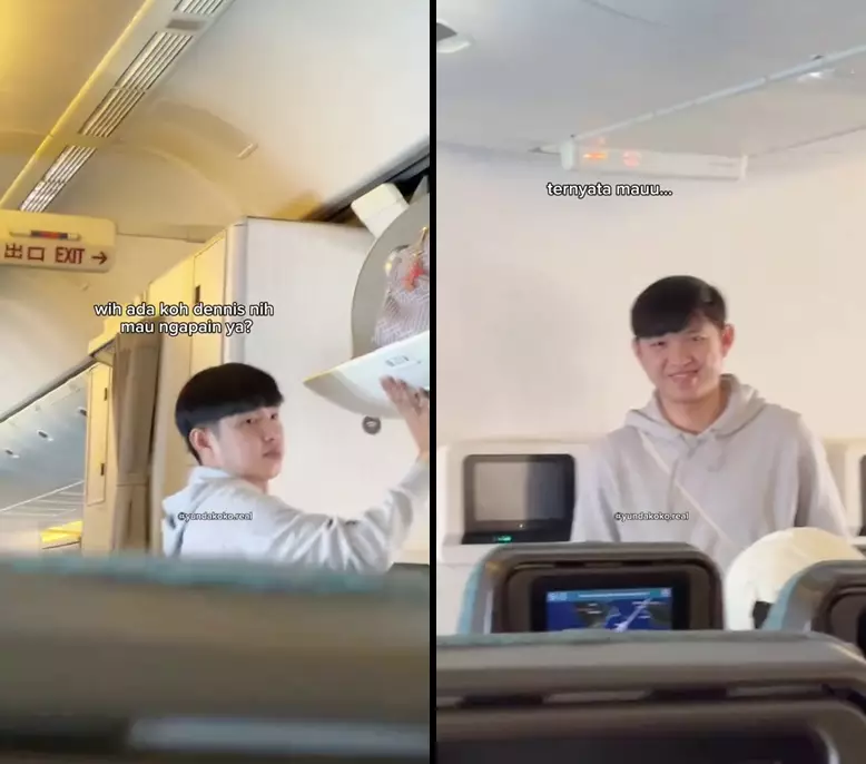 Ustaz Dennis Lim bagikan coklat dan pesan di pesawat © 2025 TikTok