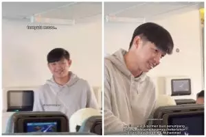 Khawatir bayinya rewel di pesawat, Ustaz Dennis Lim bagikan cokelat dan pesan menyentuh ke penumpang