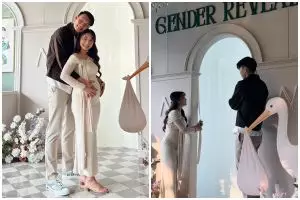 9 Potret meriah gender reveal anak pertama Nita Vior dan Vincent, spill nama calon buah hatinya