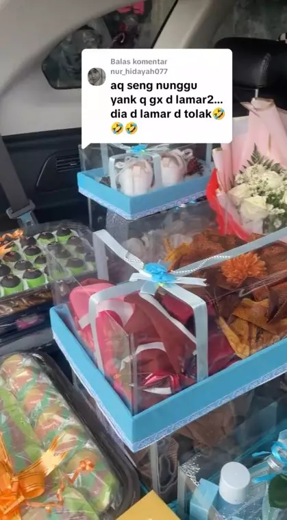 potret seserahan diterima pihak wanita © TikTok potret seserahan diterima pihak wanita © TikTok