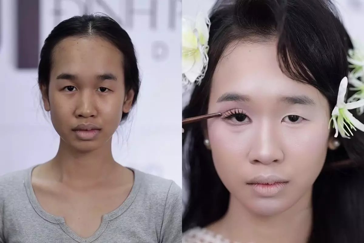 Kerap jadi tantangan, MUA ini ubah mata kecil jadi lebar dengan Douyin look, hasilnya bikin pangling