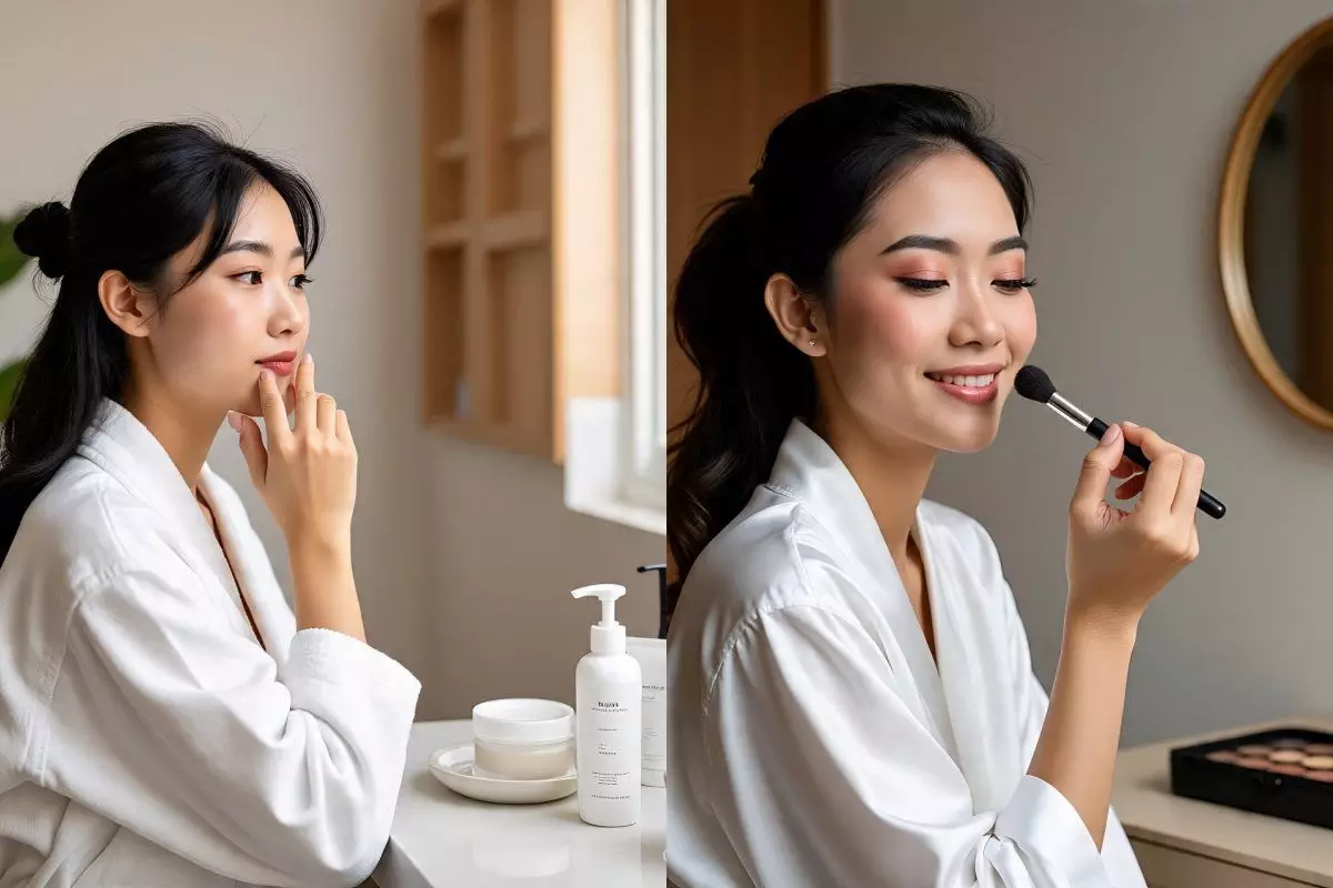 Rahasia layering skincare sebelum makeup, bikin wajah glowing, tahan lama, dan auto flawless