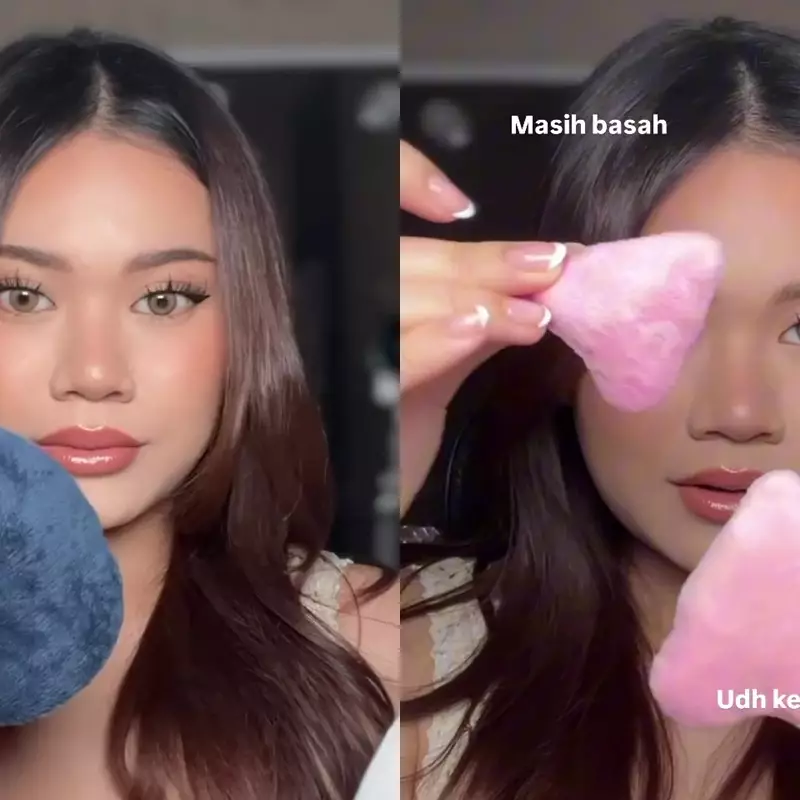 Tak perlu dijemur seharian, MUA ini jajal trik keringkan puff bedak usai dicuci cuma dalam 1 menit 