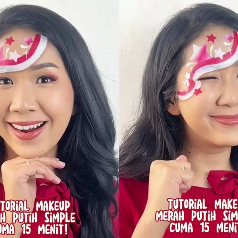 Tetap on-point di Hari Kemerdekaan, ini trik bikin makeup art simpel antiluntur cuma 15 menit