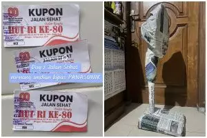 Menang undian jalan sehat, wanita ini spill hadiah bentuk kipas angin, pas dibuka isinya bikin syok