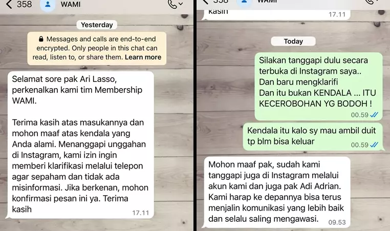 Ari Lasso protes salah transfer royalti © 2025 Instagram