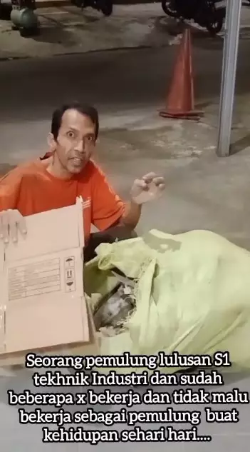 pemulung lulusan S1 teknik industri © TikTok pemulung lulusan S1 teknik industri © TikTok