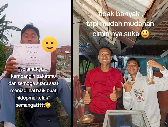 Pedagang gratiskan dagangan untuk siswa berprestasi © 2025 TikTok