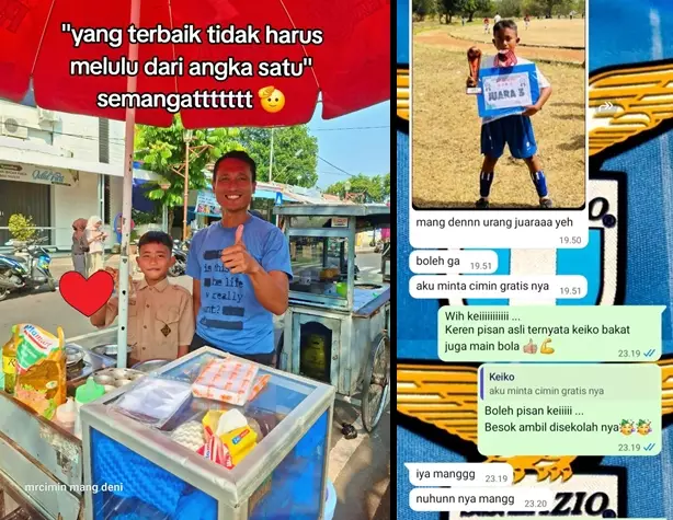 Pedagang gratiskan dagangan untuk siswa berprestasi © 2025 TikTok
