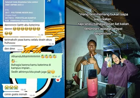 Pedagang gratiskan dagangan untuk siswa berprestasi © 2025 TikTok