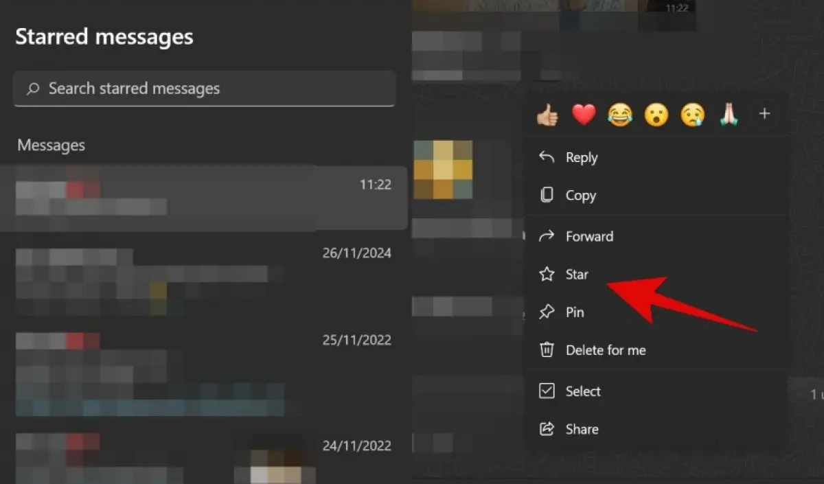 Cara menyimpan chat yang penting agar tidak hilang dengan fitur Whatsapp Starred Message