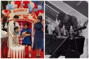 9 Potret DJ Bravy jadi partner Erika Carlina rawat baby Andrew, telaten gendong dan bantu ganti popok