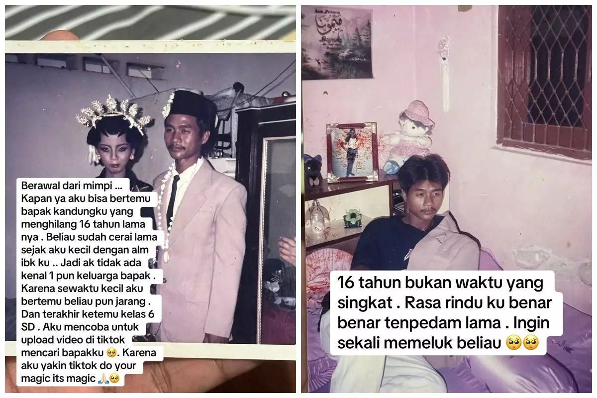 Kisah haru anak dan ayah bertemu lagi lewat TikTok usai berpisah 16 tahun
