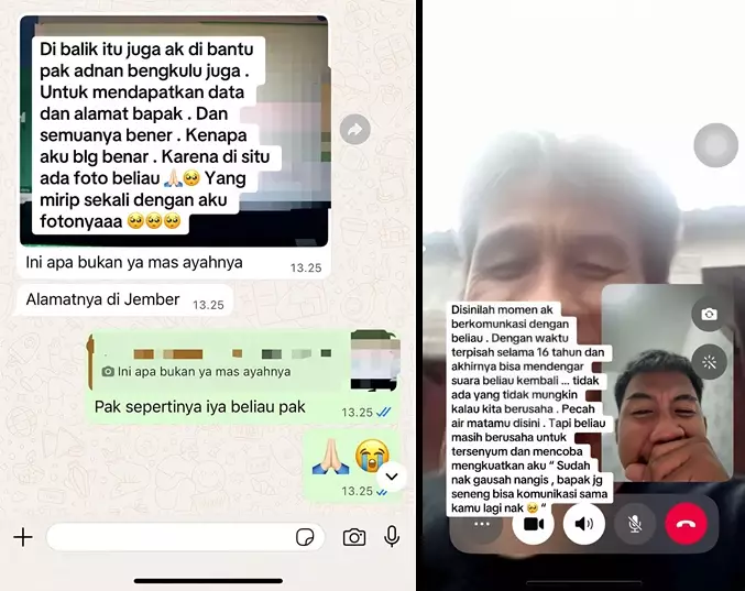 Pria bertemu ayah 16 tahun terpisah berkat TikTok © 2025 TikTok Pria bertemu ayah 16 tahun terpisah berkat TikTok © 2025 TikTok