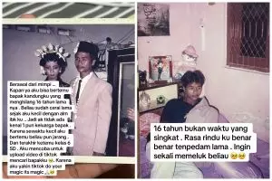 Kisah haru anak dan ayah bertemu lagi lewat TikTok usai berpisah 16 tahun