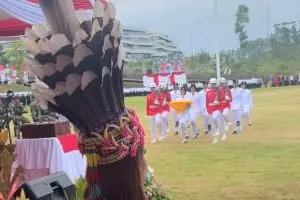 Suasana meriah upacara HUT RI ke-80 di IKN