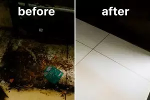 Lantai dapur kotor dan berkerak? Ini cara gampang bikin bersih dan kesat pakai 2 bahan sederhana