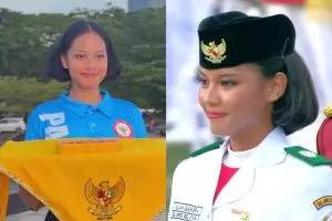 9 Pesona Aliah Sakira, pelajar asal Makassar pembawa baki penurunan bendera di Istana Negara