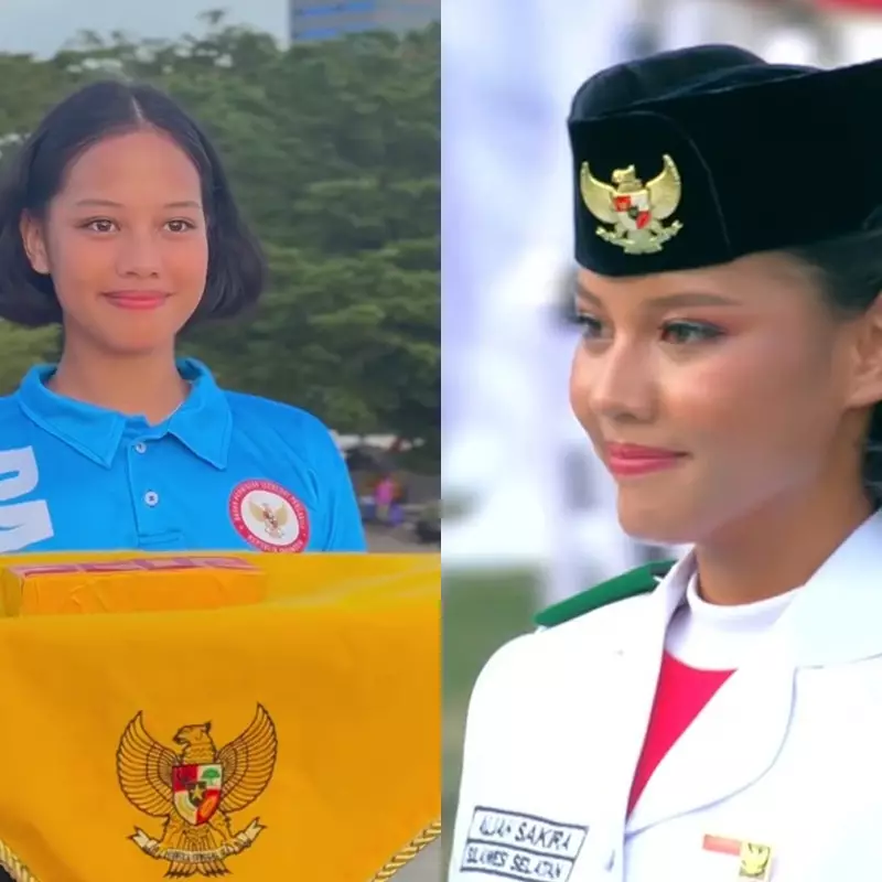9 Pesona Aliah Sakira, pelajar asal Makassar pembawa baki penurunan bendera di Istana Negara