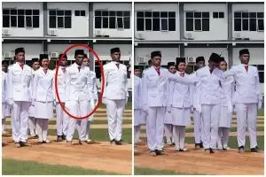 Viral momen epik Paskibraka Papua memapah teman yang nyaris pingsan saat mau kibarkan bendera, respect