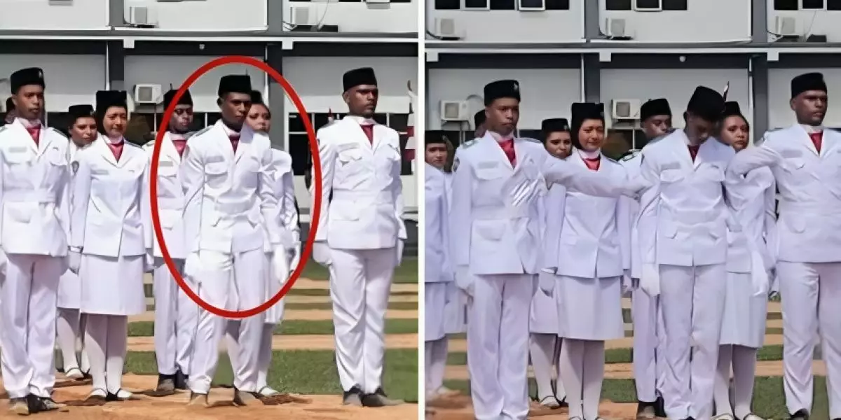 Kado spesial Menkum untuk 3 Paskibraka Papua yang viral karena topang teman nyaris pingsan